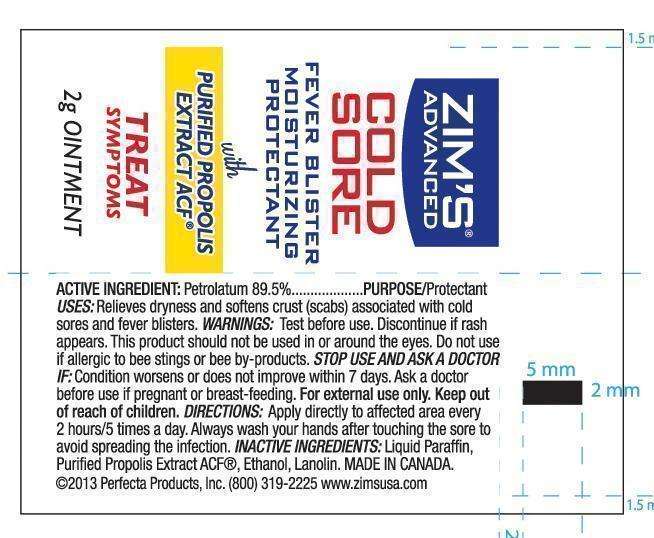 Zims Advanced Cold Sore And Fever Blister Moisturizing Protectant